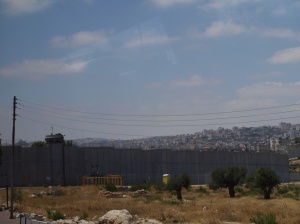 The wall around the West Bank near Bethlehem